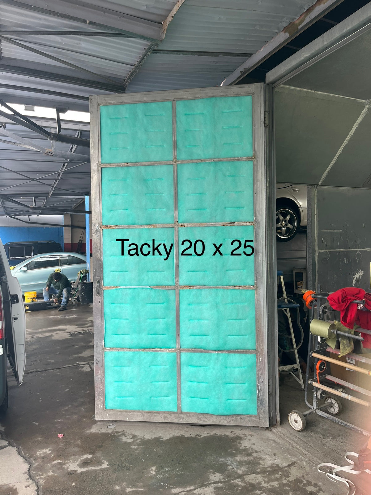 20x25 tacky paint booth filter panel