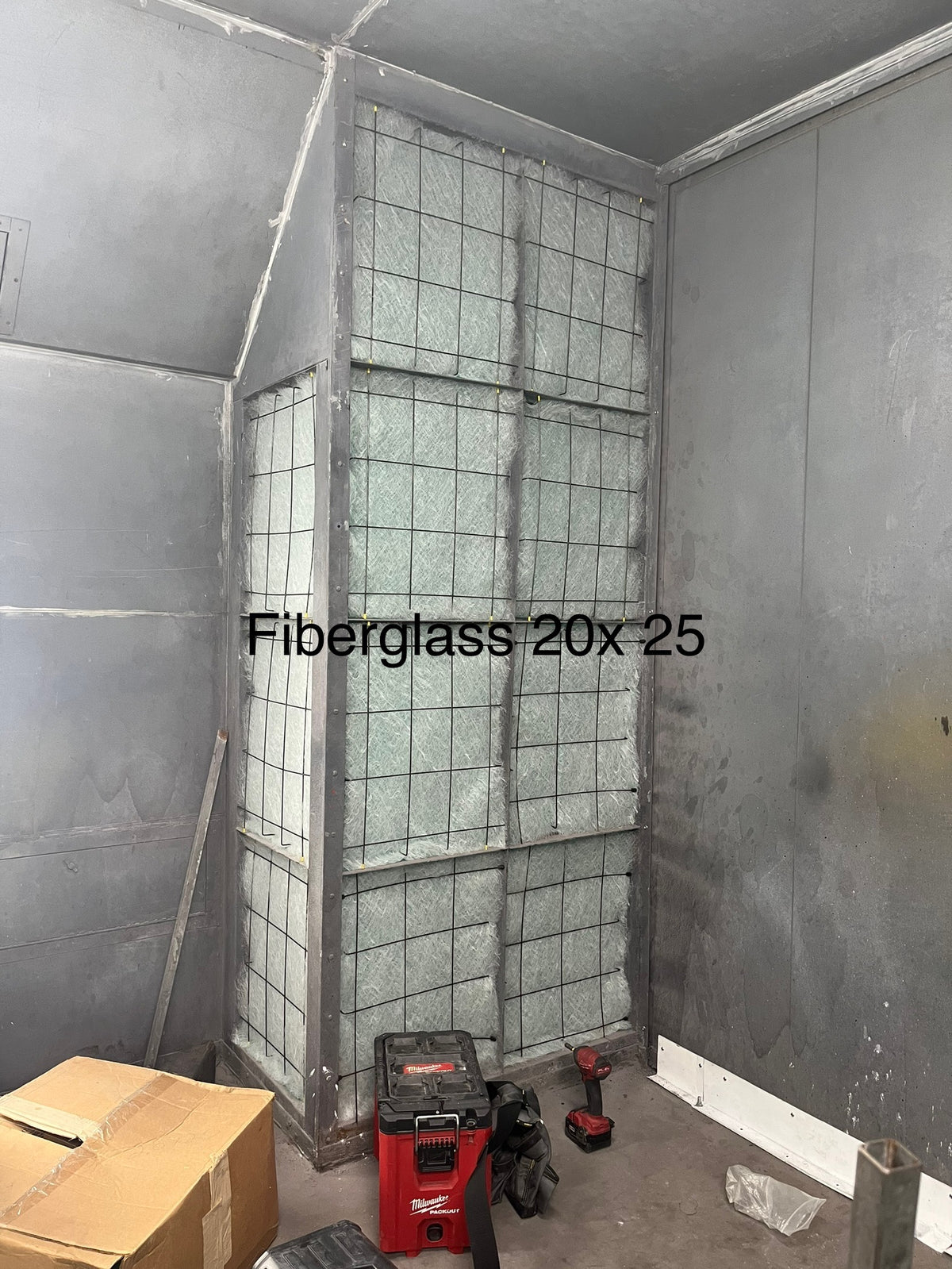 20x25 fiberglass exhaust spray booth filter
